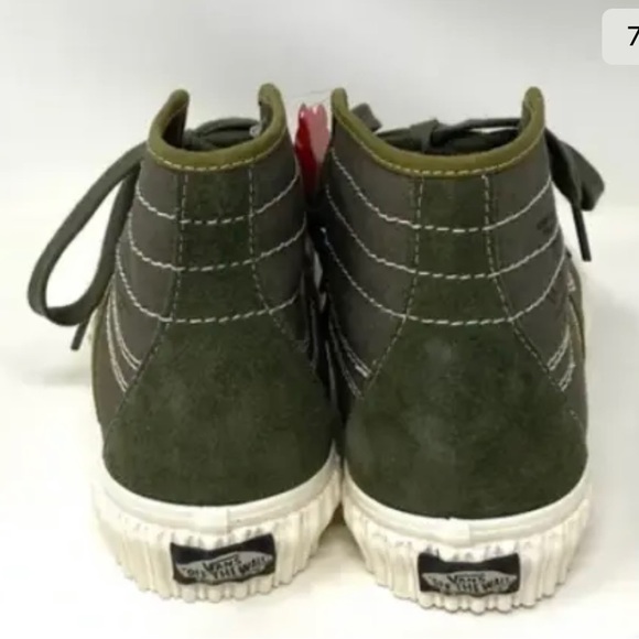 VANS SK8-HI GYM ISSUE World Code Green Canvas Suede Shoes - Picture 6 of 8